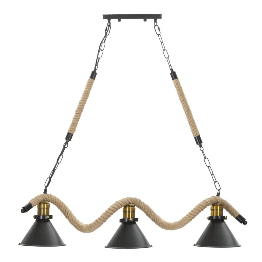 Lampa wisząca CUP/ROPE 3-punktowa 84x20x88 cm